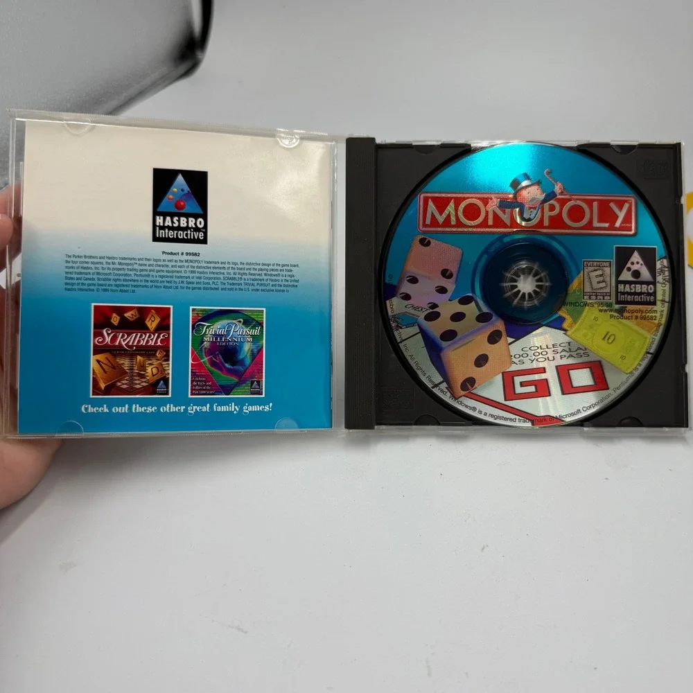 Monopoly‎ PC CD-ROM Computer Game for Windows 95/98 Hasbro Interactive 1999